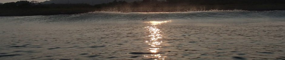 南房総の海からの夕日、水中撮影