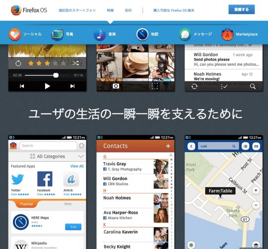 Firefox OSの機能