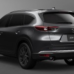 CX-8マシングレー オフィシャル 斜め後ろから(3)ホイール黒塗装 リアのみガーニッシュ