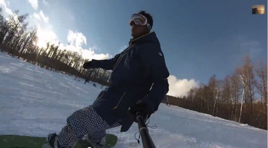 GoProでスノボ自画撮り